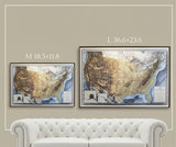3D USA Map | A True Raised Relief Map