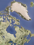 3D North America Map | A True Raised Relief Map