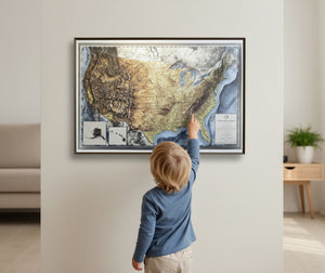 3D USA Map | A True Raised Relief Map