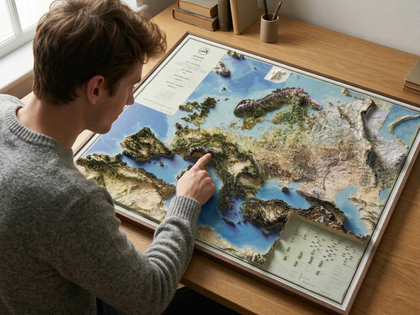 3D Europe Map | A True Raised Relief Map