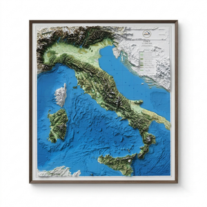 3D Italy Map | A True Raised Relief Map