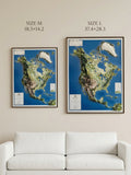 3D North America Map | A True Raised Relief Map