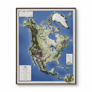 3D North America Map | A True Raised Relief Map