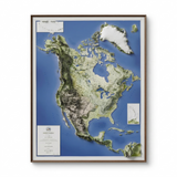 3D North America Map | A True Raised Relief Map