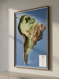 3D South America Map | A True Raised Relief Map