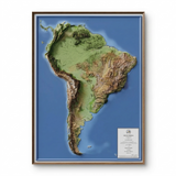 3D South America Map | A True Raised Relief Map
