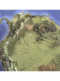 3D South America Map | A True Raised Relief Map
