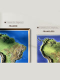 3D South America Map | A True Raised Relief Map
