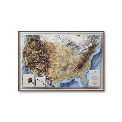 3D USA Map | A True Raised Relief Map