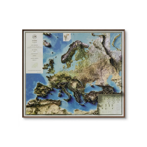 3D Europe Map - A True Raised Relief Map – 3DMAPcc